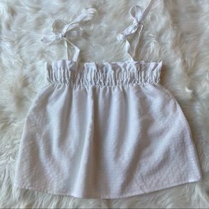 White relax fit h&m top